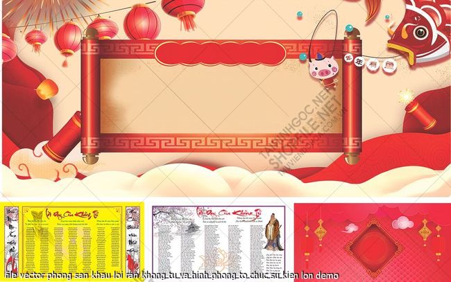 file vector phong san khau loi ran khong tu va hinh phong to chuc su kien lon
